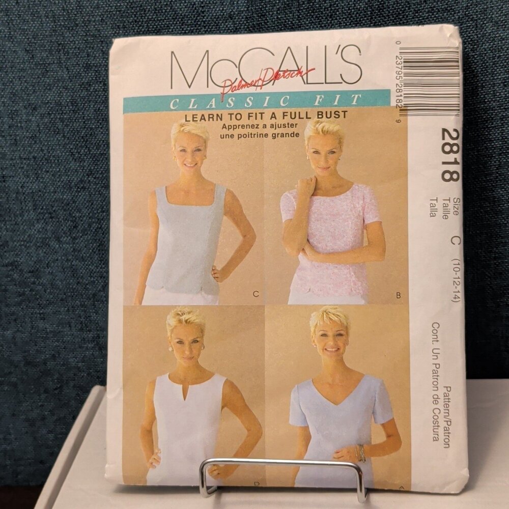McCall’s 2818 Sewing Pattern Misses Tops Learn To Fit A Full Bust Sz 10-14 Uncut - Picture 9 of 16